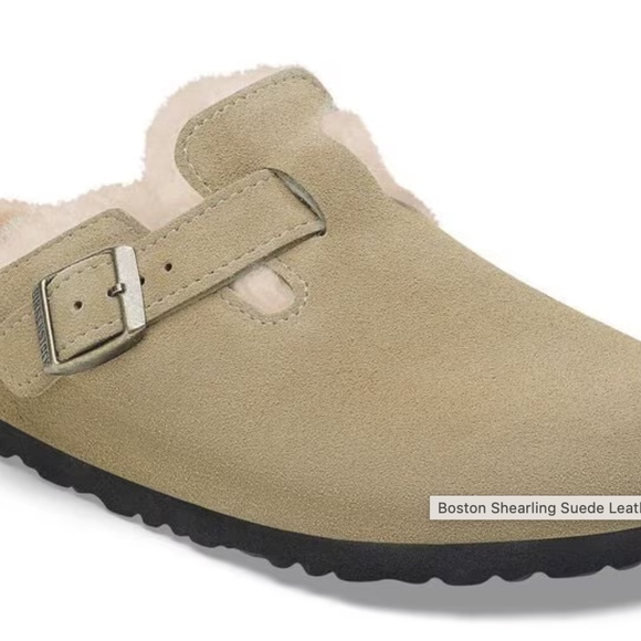 Birkenstock Boston Shearling Suede Leather - Taupe - Size 40. - Picture 12 of 13